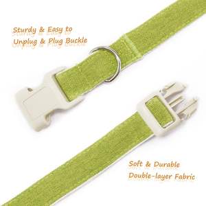 Baumwoll-Hanf Katzenhalsbänder Verstellbares Hundehalsband Schnellverschluss Niedliches Hochzeits-Welpenhalsband - Product Image 5