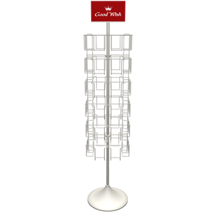 Custom Store Retail stiker buku majalah brosur Poster kartu pos kartu ucapan kawat logam berputar Tampilan berdiri rak pemegang - Product Image 2
