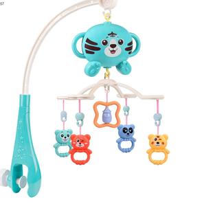 Campana de cama, móviles <span class=keywords><strong>para</strong></span> <span class=keywords><strong>bebés</strong></span>, dibujos animados, Tigre, sueño, apaciguar, cabecera giratoria, música, cama de bebé, campana móvil - Product Image 1