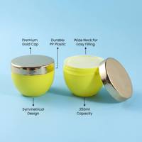 Pots en PP mat de 250 ml avec couvercles dorés, contenants en plastique vides à large ouverture pour gommage corporel, masque capillaire et masque facial à la boue