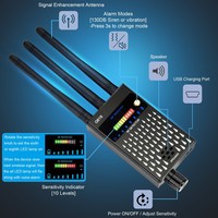 Détecteur de signal de caméra sans fil professionnel en métal G618, batterie intégrée, plage de fréquences 1 MHz-8000 MHz, utilisation continue de 8 à 12 heures