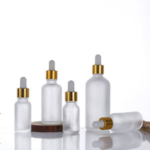 30มิลลิลิตรเซรั่มขวดกระจกฝ้าที่มีอลูมิเนียมทองเงินสีดำหมวกหยด - Product Image 5