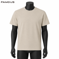 T-shirt graphique DTG/DTF personnalisé de haute qualité, uni, 100% coton, 280GSM, coupe ample et oversize, pour hommes, t-shirts vierges