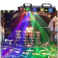 5-Head DMX512 Laser Stage Lights 5-Color Spider Disco LED Light avec commande vocale pour Party Club Bar DJ