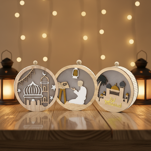 614071-73 Decoración de Madera para Celebración del Festival Musulmán, Eid Mubarak, Ramadán y Eid, Artículos de Fiesta <span class=keywords><strong>PartyMaker</strong></span> - Product Image 2