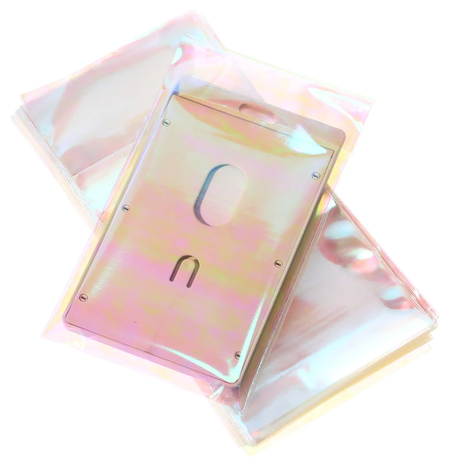 Iridescent Holographic Clear Plastic Candy Package Bags for Bakery Cookies Goodies Favor Decorative Wrappers