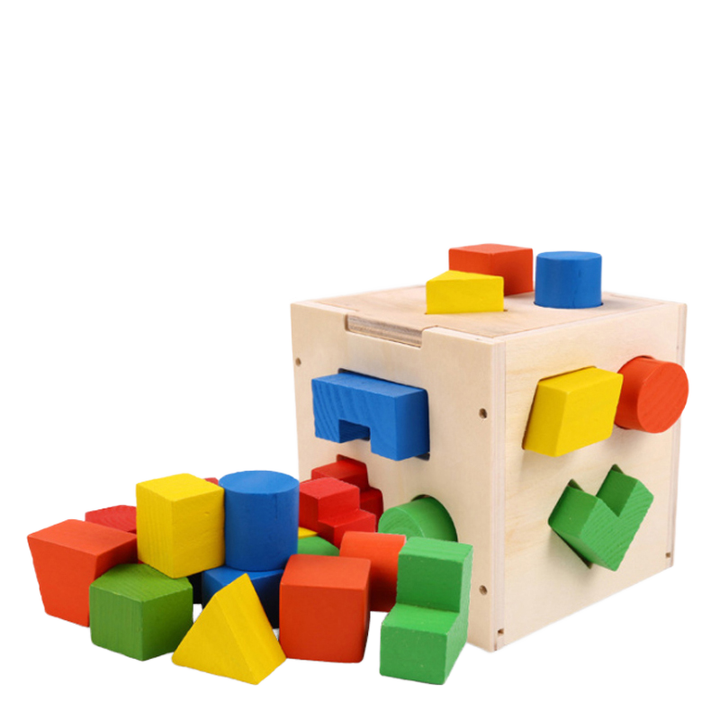 Large Interactive 3D Shape Matching Puzzle Board Colorful Wood ...