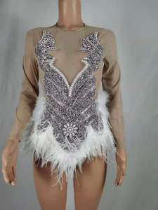 NOVANCE <strong>Romantic</strong> Wholesale Sexy Net See Through <strong>Dress</strong> Night Sexy Sequins Beaded <strong>Evening</strong> <strong>Dresses</strong> With Feathers Cosplay