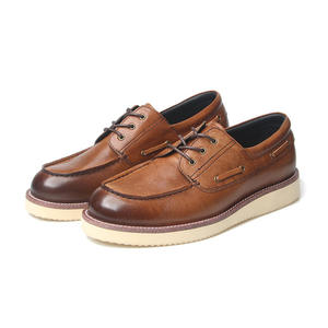Nuevos Zapatos Oxford de Vestir de Cuero para Hombre, Casuales, Impermeables, de Otoño, con Diseño Clásico de Barco 2026, de Piel Vacuna, Sin Cordones - Product Image 1