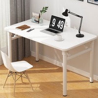 Mobilier de bureau blanc Table d'ordinateur pliante Table d'écriture de formation Bureau à domicile Étudiant Table d'étude Bureau d'angle