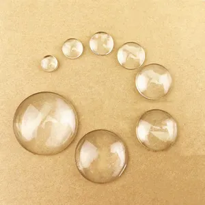 Good Quality 20mm Round Clear Transparent Glass Cabochons for Photos/Picture Clear dome glass cabochon magnifying