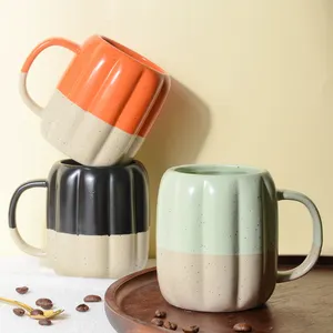 Ceramic Factory The Pumpkin Design Creative Matte Multi-colored Nordic Tea Coffee Ceramic Christmas Mug