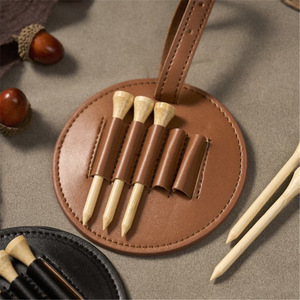 Étui <span class=keywords><strong>de</strong></span> rangement pour tees <span class=keywords><strong>de</strong></span> golf en cuir, housse <span class=keywords><strong>de</strong></span> protection portable, accessoires pour parcours <span class=keywords><strong>de</strong></span> golf - Product Image 2