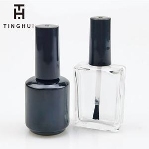 Magnifique flacon distributeur vide en verre transparent pour vernis à ongles gel UV 15 ml avec capuchon pinceau - Product Image 3