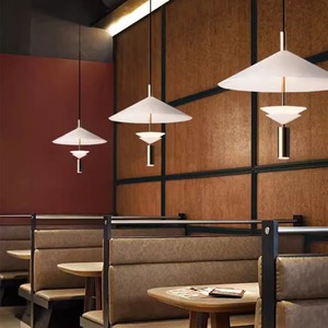 โคมไฟเพดานทรงยูเอฟโอ สไตล์นอร์ดิกมินิมอล แสง 3000K สำหรับร้านค้า บาร์ ร้านชาไข่มุก ร้านอาหาร ร้านกาแฟ - Product Image 4