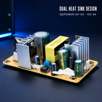 Alimentation à découpage isolée ultra-mince personnalisée 15V 4A 60W pour amplificateur audio, éclairage LED, terminal de point de vente CE