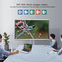 Tableau blanc interactif intelligent Tacteasy 0EM/ODM 4K LCD à fixation murale, système double Android/Windows, écran tactile pour l'éducation