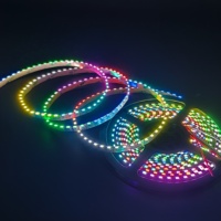 Lampu Strip LED WS2812B Side Emitting DC5V 8mm 120LEDs/m Chip 4020 Warna Dreamy Addressable Intelligent Pixel