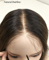 Peluca de Cabello Humano Virgen Sin Procesar, Liso, Doble Trama, Apto para Decoloración, 100% Cabello Humano Real