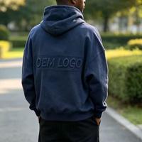 Hoodie Rajut Kasual Anti-Susut Bernapas dengan Logo 3D Embossed untuk Pria