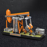 MOULDKING 17087 Kits de Construcción Técnicos, Camión de Juguete Motorizado con Pozo de Petróleo, Bloques de Construcción para Niños