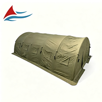 Tente pneumatique gonflable double couche haute pression toutes saisons, robuste et imperméable, pour déploiement civil à grande échelle en extérieur (60 places)