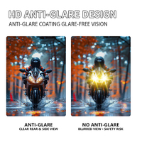 Rétroviseur de moto SMNU avec base de fixation à rotule extensible, rétroviseur de guidon hydrophobe en alliage d'aluminium pour moto