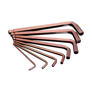 Jeu de clés hexagonales en acier S2, revêtement rouge, qualité industrielle, tête en forme de fleur de prunier à angle de 90 degrés, longueur allongée, procédé de coupe à froid - Product Image 2