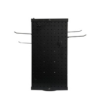 Supports d'affichage en métal à 4 côtés pour spectacles d'artisanat, organisateur de panneau perforé rotatif, noir