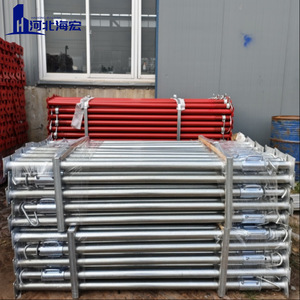 Système d'échafaudage industriel, cadre en acier rouge, hauteur 4 pieds, capacité 550 lb, utilisation en atelier - Product Image 2