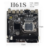 Nouvelle carte mère mini-ordinateur de bureau Intel H61-ITX LGA1155 avec chipset Intel, double DDR3, M.2, carte réseau Gigabit et double mémoire