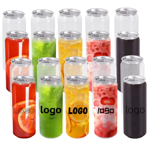 Nicro Venta de Fábrica al por Mayor Latas de PET Transparentes Personalizadas con Tapa para Empaque de Jugos, Bebidas y Refrescos, Frascos de Plástico de Alta Calidad - Product Image 1