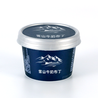 Fabricant de bac à crème glacée jetable Emballage durable IML Conteneur à crème glacée Tasse à crème glacée en plastique imprimée sur mesure avec couvercle