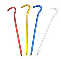 Piquets de tente triangulaires en alliage d'aluminium de haute qualité, couleur personnalisée, avec garantie d'un an pour le camping en extérieur toutes saisons
