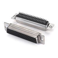 Connecteur D-Sub femelle haute densité 78 broches à souder, 4 rangées, montage sur panneau, pour équipement industriel CNC