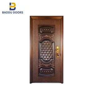 房屋前入口门外部安全钢门用于大门制造商供应外部puertas de seguridad