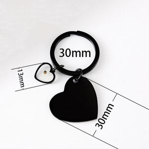 Stainless Steel Heart-shaped Mustard Seed Laser Engraving logo Color Printing Blank Material DIY Metal Keychain - Product Image 3