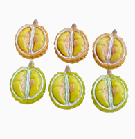 Miniature créative semi-tridimensionnelle en résine, en forme de durian, accessoire, jouet, décoration DIY, ornement de bureau, impression