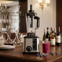 Robot culinaire électrique portable robuste avec commande par bouton, 500W, capacité >3L, vitesse variable, pour smoothies domestiques