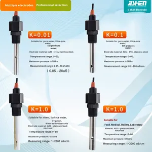 Jishen OEM personnalisable 0.1/1.0/10.0 PH mètre EC/TDS conductivité électrode capteur platine noir en ligne pour Instruments de <span class=keywords><strong>Test</strong></span> - Product Image 3