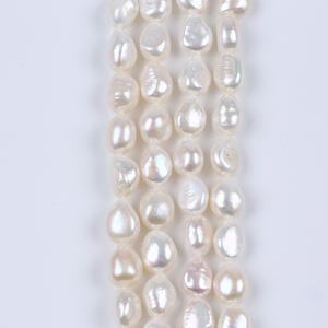ไข่มุกน้ำจืดธรรมชาติจูจี้ ขนาด 11-12 มม. แบบสองด้าน รูตรง สีขาว ทรงบาร็อค สำหรับทำเครื่องประดับ DIY รูปทรงมันฝรั่ง - Product Image 2