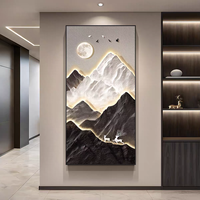 Nouvelle conception, grande taille, art mural décoratif pour entrée, paysage de luxe imprimé, affiche, peinture en porcelaine cristalline