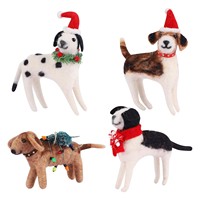 Lot de décorations de Noël en feutre agencé fait main pour chien, en feutre de laine, à suspendre à l'arbre de Noël, idéal pour les fêtes et les cadeaux.