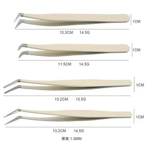 Pinzas de Acero Inoxidable de Alta Precisión para Extensión de Pestañas, Punta Puntiaguda y Suave, Personalizadas y Profesionales - Product Image 6