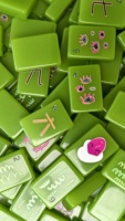 Tuiles de Mahjong Américaines en Acrylique Vert Émeraude de Luxe, Modernes, Portables, pour Fêtes et Divertissement, Non Toxiques et Durables