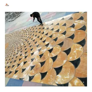 3D flower natural design water jet medallions marble panel small pattern carpet decoration stone house polished tiles