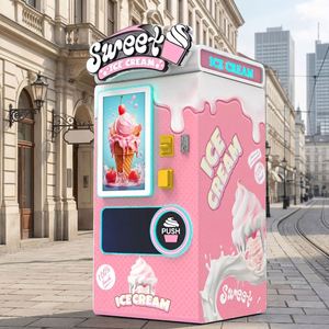 Máquina Expendedora de Helados Inteligente IPLAYSMART, Capacidad para 100 Unidades, Enfriamiento por Compresor, Pantalla Táctil de 32 Pulgadas, Autolimpieza, Múltiples Métodos de Pago - Product Image 1