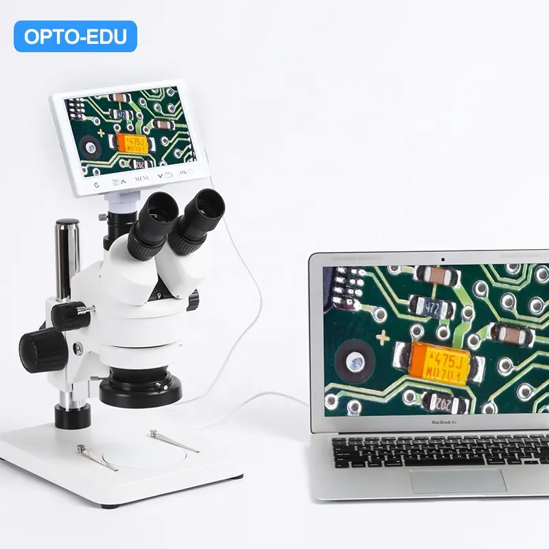 OPTO-EDU A36.5102 7 "LCD 디지털 줌 스테레오 디지털 현미경 전자 휴대 전화 수리