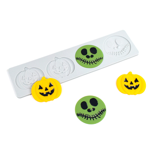 Molde de Silicona con 4 Cavidades de Calabaza para Repostería de Halloween, Tapete de Encaje, Molde para Galletas y Chocolate, Herramienta de Decoración de Pasteles LFM-520 - Product Image 1