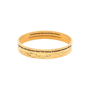 Fashion <b>Bangle</b> 316L Stainless Steel PVD Gold Plating Sustainable Resistant Bracelet - Product Image 2